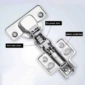 Đóng mềm bản lề có thể điều chỉnh giấu bản lề đồ nội thất phần cứng sắt mềm đóng tủ bếp thủy lực bản lề - Product Image 5