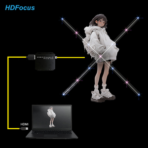 65cm <strong>Computer</strong> Interactive Hologramme 3d Fan HDMI Input APP Control Naked Eyes LED Display Synchronization Hologram Equipment - Product Image 1