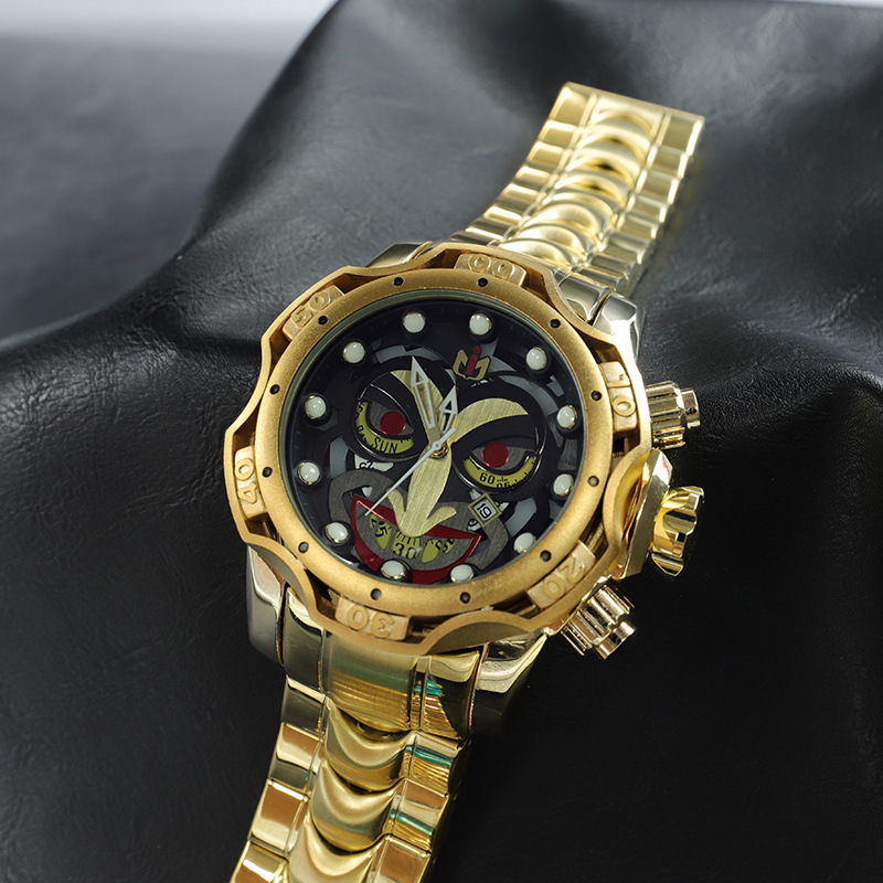 Clown gold shell-black face