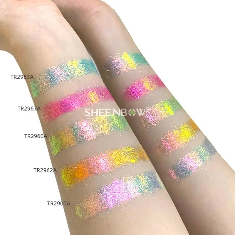 Sheenbow Maquillage grade multi chrome perle brillant à lèvres lâche ombre à paupières brillant à lèvres pigments