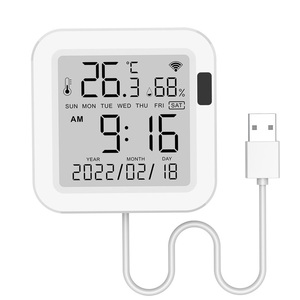 LEDEAST E Tuya termostato Digital Detector de temperatura pantalla LCD Alexa Control de voz WiFi temperatura Sensor de humedad - Product Image 3
