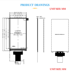 4.95 5 pollici MIPI TFT 480*854 fabbricazione ST7701SN TFT modulo schermo LCD 5 pollici IPS Display LCD - Product Image 5