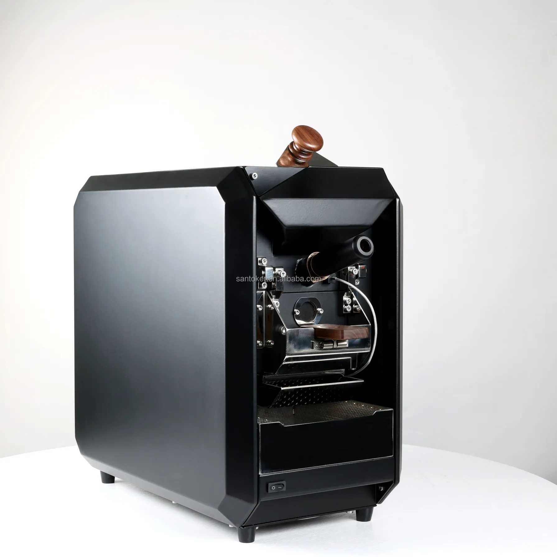 SANTOKER X3 Master 50-300g Máquina para hornear granos de café Tostador de café Cuerpo negro Fuego Calefacción eléctrica caliente Tostador de café