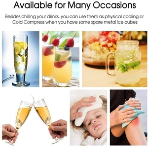 Đá Lạnh <span class=keywords><strong>Whiskey</strong></span> Stones Bộ Quà Tặng Kim Loại Tái Sử Dụng Ice Cube Thép Không Gỉ Ice <span class=keywords><strong>Cubes</strong></span> - Product Image 6