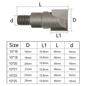 <strong>M10</strong> Thread Carbide Bottom Cleaning <strong>Cutter</strong> Woodworking Router Bits for Lock Key Hole Cutting Electric Drill Tools - Product Image 6