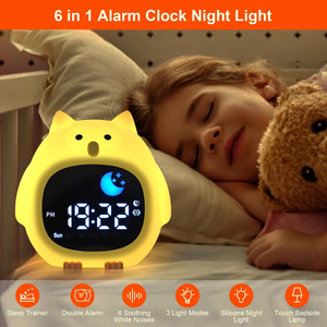 Customized Sleep Trainer 6 in 1 sveglia digitale Baby Sleep portatile suono rumore bianco macchina Touch Night Light - Product Image 3