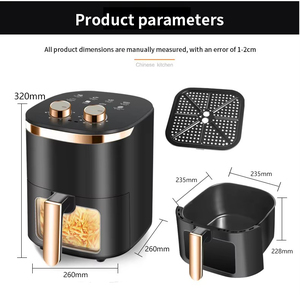 Customized High Quality Air Fryer Premium Smart 6L 8L 10L Temperature <strong>Sensor</strong> Air Fryer Oven for Household - Product Image 6