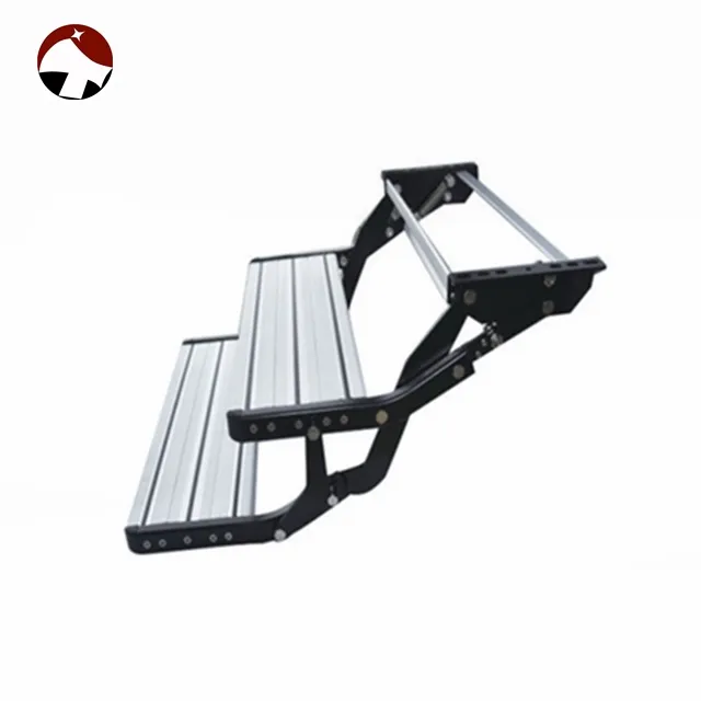 TONGFA High Quality Double Folding Steps 550mm 210mm RV Camper Trailer Motorhome Manual Ladders