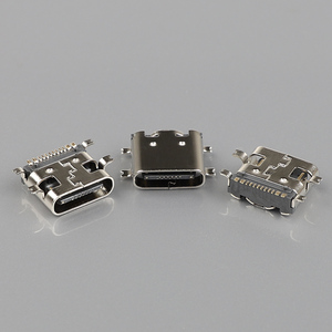 迷你16针c型连接器USB SMT型母头，用于印刷电路板上的焊接