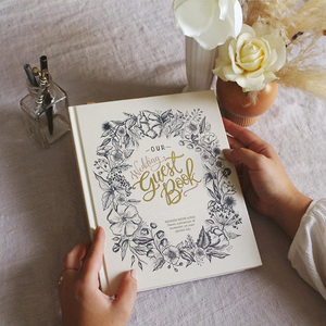 <strong>Book</strong> Custom Hard Case Bound Printing Content for Weeding Customer Service Organizer Planner Guest <strong>Book</strong> - Product Image 6