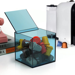 Acrylic <strong>Storage</strong> Box with Lids Square Stackable Box for Office Mini <strong>Cube</strong> Containers for Jewelry - Product Image 2
