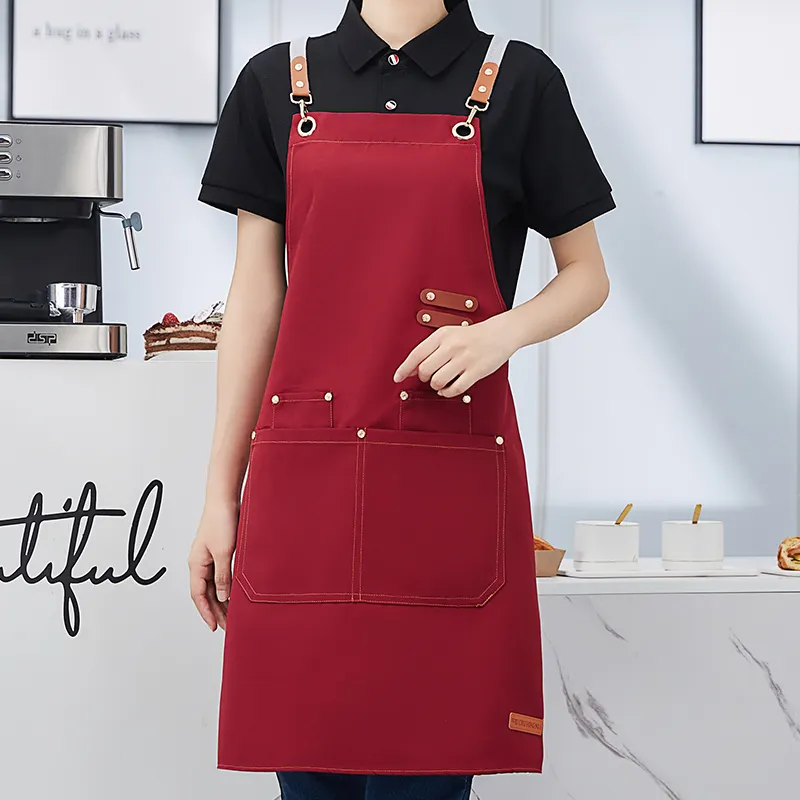 Adjustable Kitchen Apron Custom Hotel Uniforms Custom Apron High Quality Aprons for Women