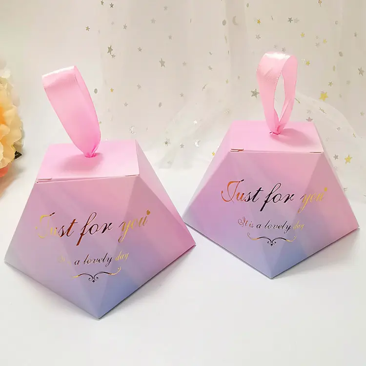 Embalagem de papel para damas de honra, embalagem personalizada pequena festa de natal casamento caixa de lembrancinhas para convidados