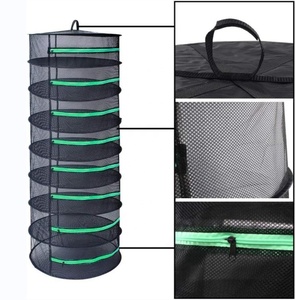 <span class=keywords><strong>8</strong></span>-lagiges Kunststoff-<span class=keywords><strong>Mesh</strong></span>-Trocken netz mit grünem Reiß verschluss im modernen Stil zum Trocknen von Kräuter pflanzen und kleinen Kleidern Grün