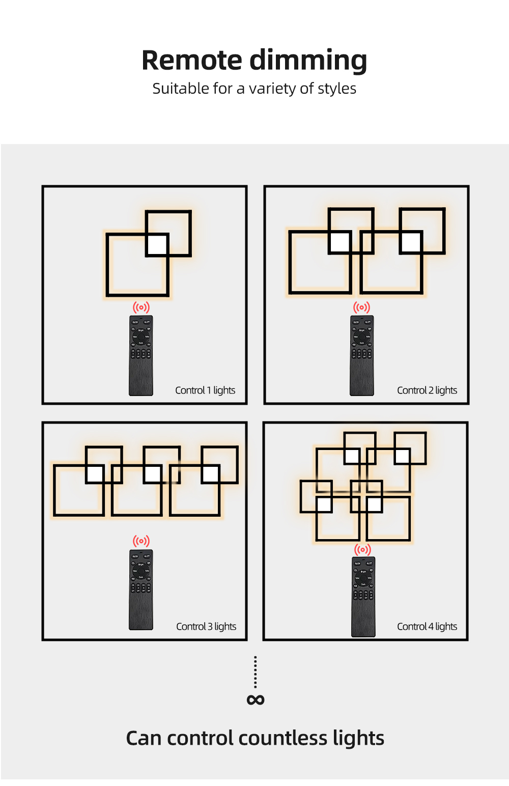 Nordic Square Wall light for Home Living Room Bedroom Modular Decorative LED Background Wall Lamps Indoor