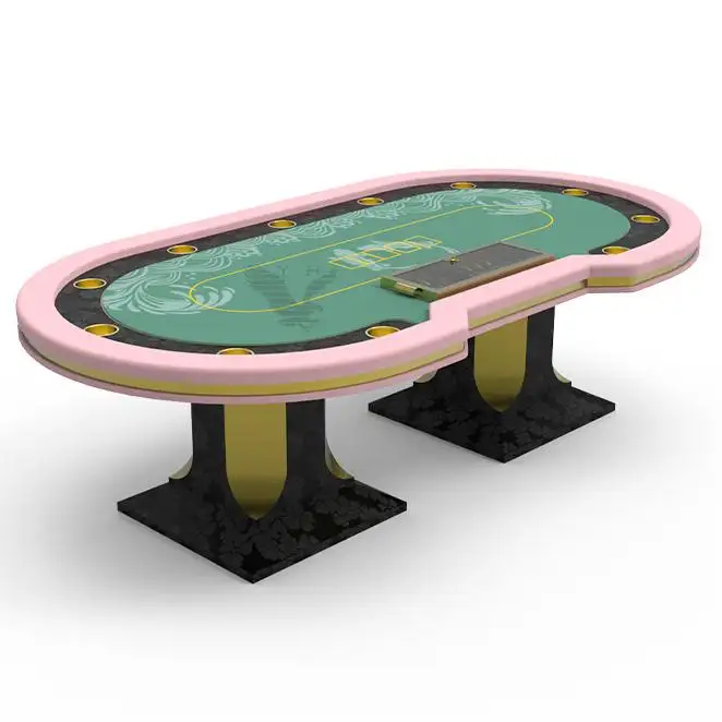 YH Table de Poker personnalisée Casino fournitures de fête Table Texas en bois de luxe pour salle de Poker maison