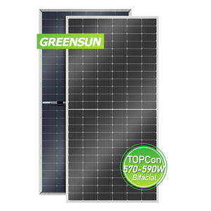 Greensun OEM nhập khẩu n-loại Topcon 570W 575W 580W 585W giá rẻ nhất tấm pin mặt trời <span class=keywords><strong>PV</strong></span> mô-đun cho năng lượng mặt trời hệ thống - Product Image 1