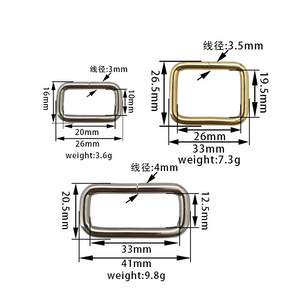 25mm Rectangle <strong>Buckle</strong> Metal Iron Wire <strong>Loop</strong> Ring for Handbag Making Hardware Bag Accessories Adjuster Slide <strong>Buckle</strong> for Strap - Product Image 2