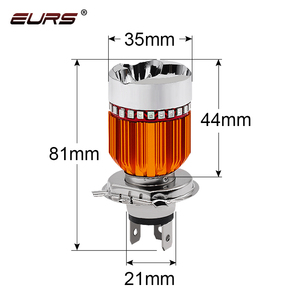EURS otomatik sis lambası üç pençeleri H4 LED Motor far 4 renk beyaz kırmızı mavi mor otomobiller ve motosikletler için - Product Image 5