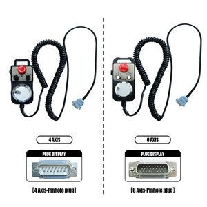 Generatore manuale di impulsi manuale con arresto di emergenza a 6 assi HLTNC che utilizza encoder fotoelettrico utilizzato per macchine utensili CNC - Product Image 3