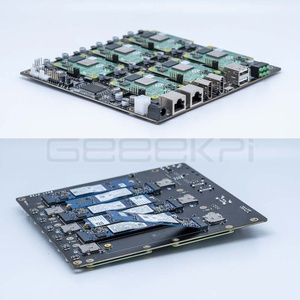 DeskPi Super6C lampone Pi CM4/CM5 Cluster Mini-ITX Board 6 RPI CM4/CM5 supportato con Kit guscio in metallo - Product Image 3