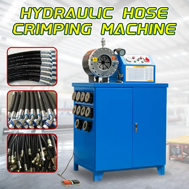 6-51mm Fully Automatic Hydraulic Hose Crimping Machine Crimper Machine With 10 Sets of Dies