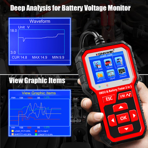 BST200 dijital analiz cihazı 12V araba pil Test cihazı 100-1100 CCA otomotiv kötü hücre yük Test aracı otomobil ve kamyonlar için - Product Image 5