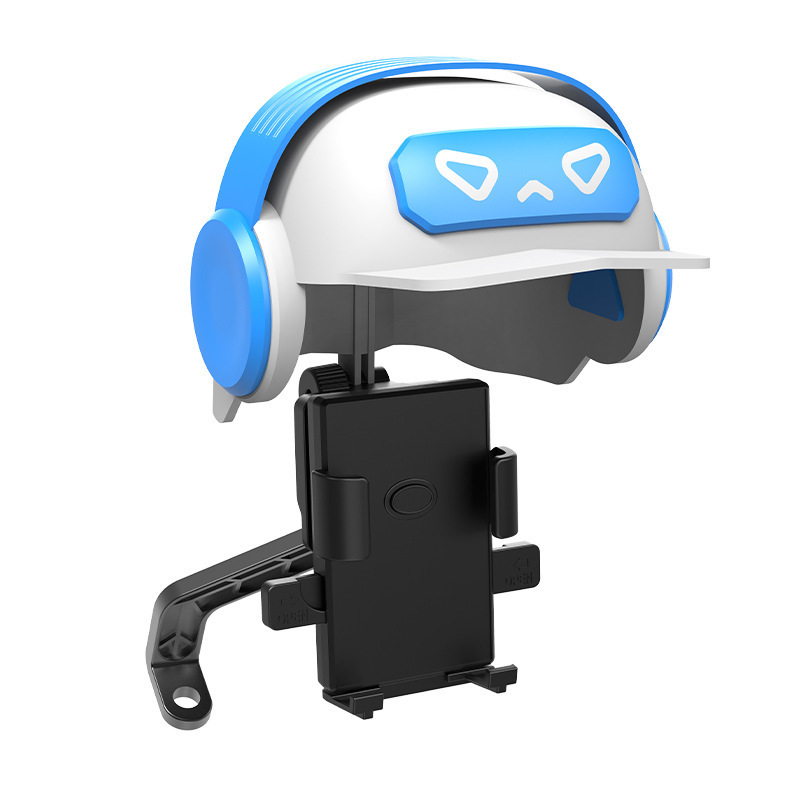 white and bllue Rearview holder