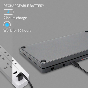 Unterstützung Drei System Micro Slim Faltbare wiederauf ladbare drahtlose Bluetooth-Tastatur Abs Kunststoff 81 Tasten Schnur lose Tastatur - Product Image 6