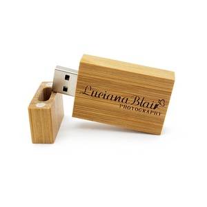 经典矩形设计标志个性化Usb 3.0时尚木制Usb钥匙带结婚礼盒Lfw-02 - Product Image 2