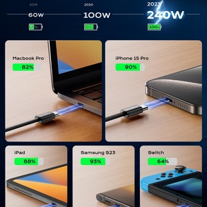 Lisen 240W USB C TO USB C สายชาร์จเร็วสำหรับ iPhone 15 Pro Max PLUS Type C MacBook Pro Air iPad Pro Watch airpods - Product Image 2
