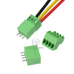 1 par 15EDG 2,54mm KF2EDG PCB conector de bloque de terminales de tornillo ángulo recto/enchufe de aguja recta enchufe de 2-12 pines - Product Image 1