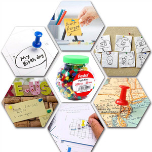 Foska đặt hàng số lượng lớn chống gỉ thép không gỉ thumbtacks đầu nhựa thời tiết đẩy pins cho bản đồ ngoài trời Vườn dấu hiệu - Product Image 6