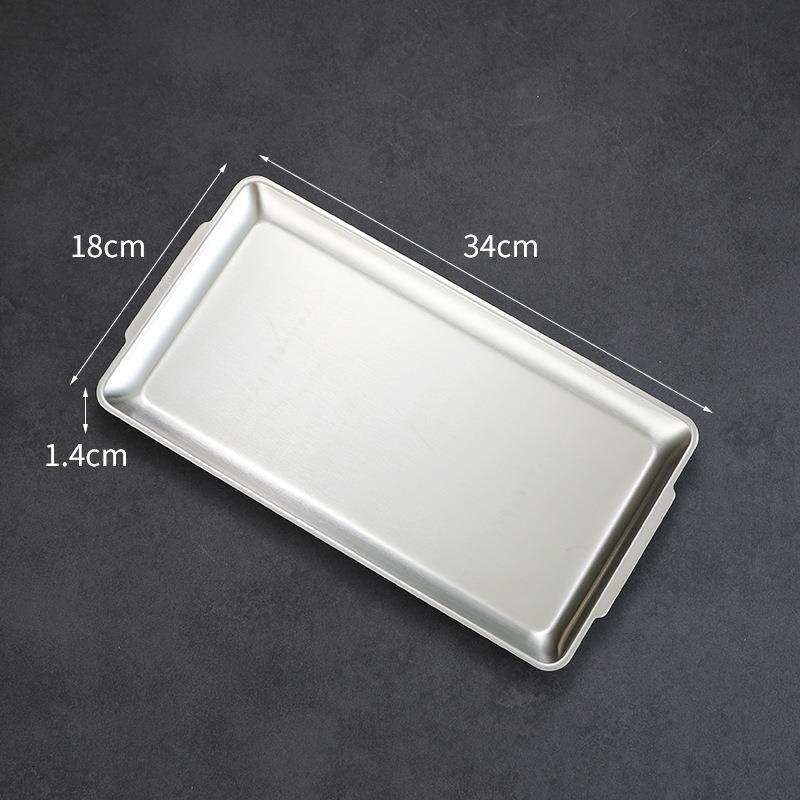 34*18cm rectangular plate (silver)