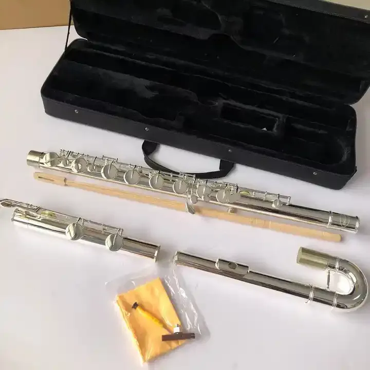 Flûte basse plaquée argent, tonalité de sol
