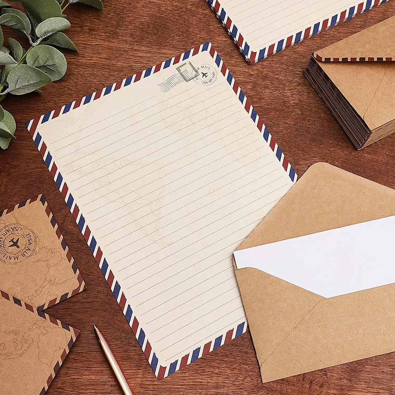 Impressão personalizada convite carta Kraft papel ação graças envelope engrossado aniversário envelope bronzeamento