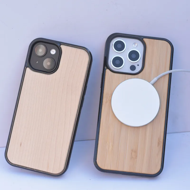 Eco friendly Wood Case Mobile Phone Wooden Cases Cover For Iphone 14 15 promax 12 13 pro 7 PLUS