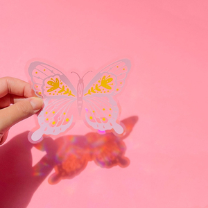Rainbow Suncatcher Stickers Promotional Gifts Cartoon Sun Catcher <strong>Decal</strong> Suncatcher Sticker Butterfly - Product Image 2