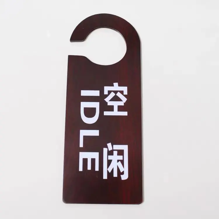 Factory Price Custom Die Cut Wood Door Hanger Printing Sign