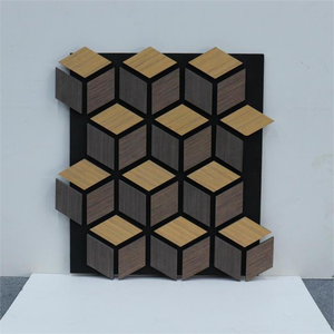 <span class=keywords><strong>DIY</strong></span> Anti-Schallab sorption MDF Diffusion Holzwand Lamellen decke Sound Proof Holz furnier Akustik platten Lager preis - Product Image 5