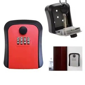 Nuevo código inteligente contraseña llave caja de bloqueo llave de almacenamiento montado en la pared llave caja de seguridad impermeable al aire libre Keybox 4 dígitos contraseñas