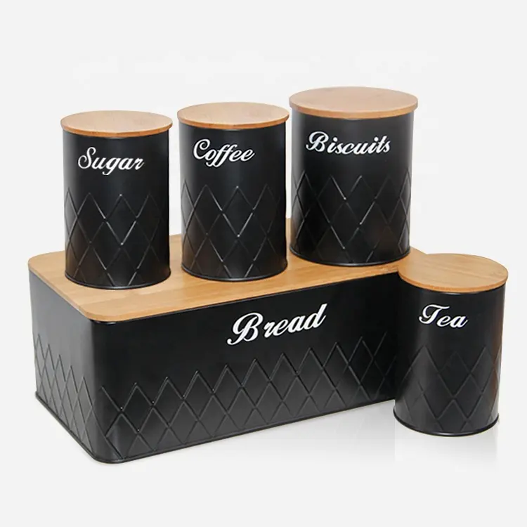 금속 주방 빵 상자 빵 빈 설탕 커피 차 용기 식품 저장 용기
