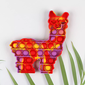 新しいデザインFidget子供のためのタイダイLlama Fidget感覚玩具Alpaca Bubble Fidget玩具大型バブルゲーム玩具 - Product Image 4