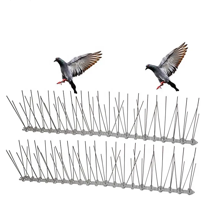 Hot sales 75 Spikes bird scare device bird spike repel stainless steel anti bird spike