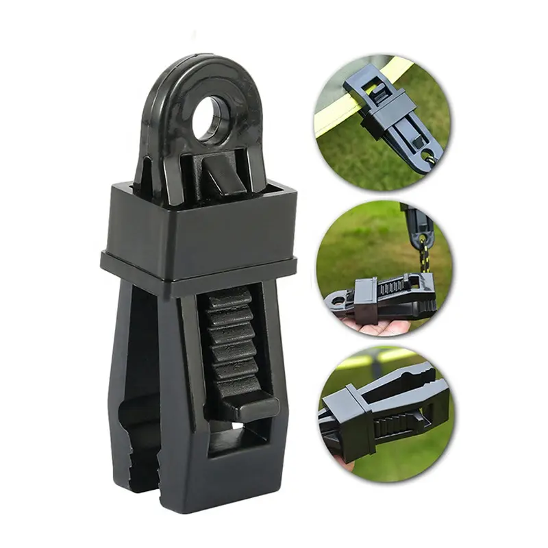 Plastic Awning Tarp Clips Heavy Duty Lock Grip, Camping Fixed Reinforced Canopy Tent Clips Clamps