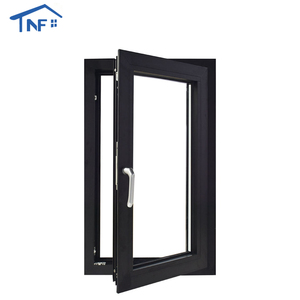 Moderno doppio vetro in alluminio Tilt Turn Windows in acciaio inox schermo di rete per case appartamenti orizzontale modello di apertura
