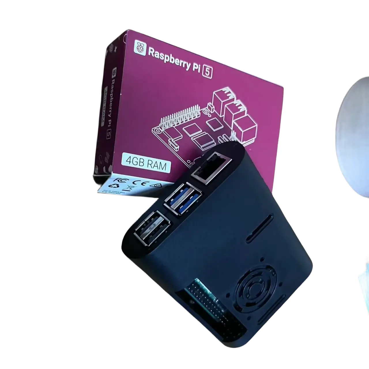 2023 Raspberry Pi 5b Plastic Case Open Gpio Met 5V 0.2a Koelventilator