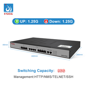 FTTX kablolu LAN ağları için 1U yüksekliğe sahip Mini 4 portlu GPON EPON OLT yüksek performanslı Gigabit Ethernet PON OLT - Product Image 5