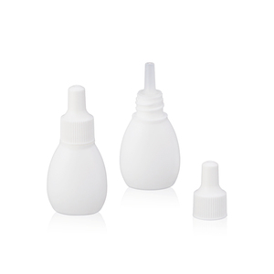 <strong>Empty</strong> 5ml 10ml 15ml 30ml Oval Round White Plastic Squeezed Essence <strong>Dropper</strong> <strong>Bottle</strong> with Nozzle Cap - Product Image 3
