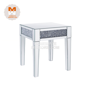 最新设计光滑镜面钻石床头柜，带坚固的边缘桌 - Product Image 2